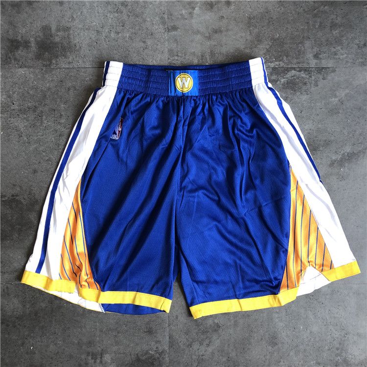Cheap Men NBA Golden State Warriors Blue Shorts 04161